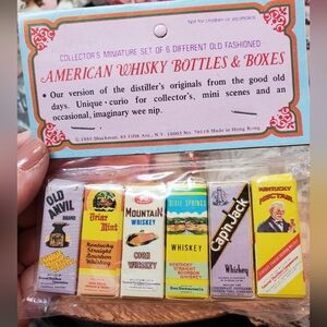 1981 Shackman Collectable Whiskey Bottles Miniature Set Of 6 Unopened NIP